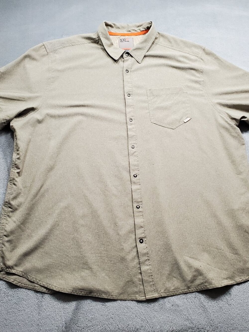 5.11 Tactical Button Up Short Sleeve Shirt Lightweight Breathable Tan Men Sz 2XL